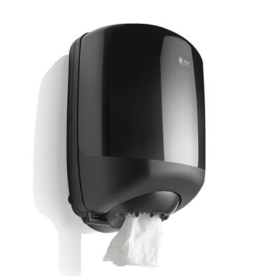Black Satino dispenser Midi Poetsrol CF40 dispenser zwart