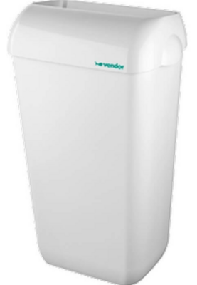 Vendor Afvalbak Kunststof Hoog 43 Ltr Wit