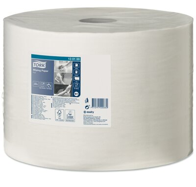 Tork Wiping Rol Poetspapier 1-laags wit W1 per stuk