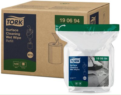 Tork Surface Cleaning Vochtige Doeken Vulling W15,  58 vel