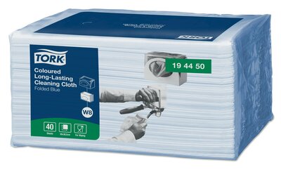 Tork Premium Spec. Werkdoeken 1-laags blauw W8, 320st/doos 