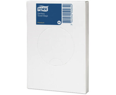 Tork Hygiënezakjes wit 95x32x135cm, B5, 48x25st, 1.200st/doos