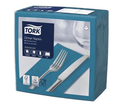 Tork Dinnerservet  2-Laags Donkerblauw 1/8 vouw, 12x150st, 1.800st/doos