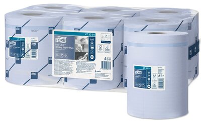 Tork Reflex Wiping Plus Poetspapier, 2-Laags, M4, 6rol/pak