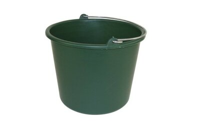 Glazenwasser Emmer Donker Groen 12 Liter met Metalen Beugel