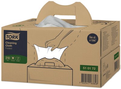 Tork Cleaning Handy W7Box Reinigingsdoek 1-Laags Wit, 210st/doos 