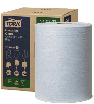 Tork Premium Werkdoek 510 400 vel blauw, W1/W2/W3,1-Laags, per stuk