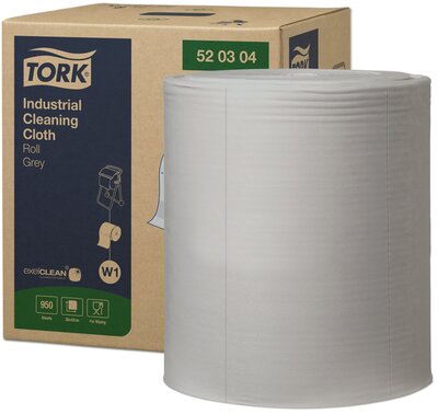 Tork Industrial Rol Reinigingsdoek 1-laags grijs, W1, per stuk 
